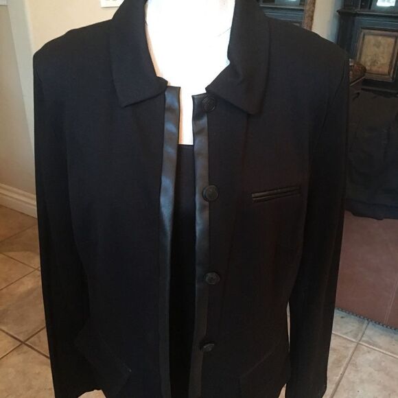 CABI TAILORED Leather Trimmed Jacket! - Picture 13 of 16